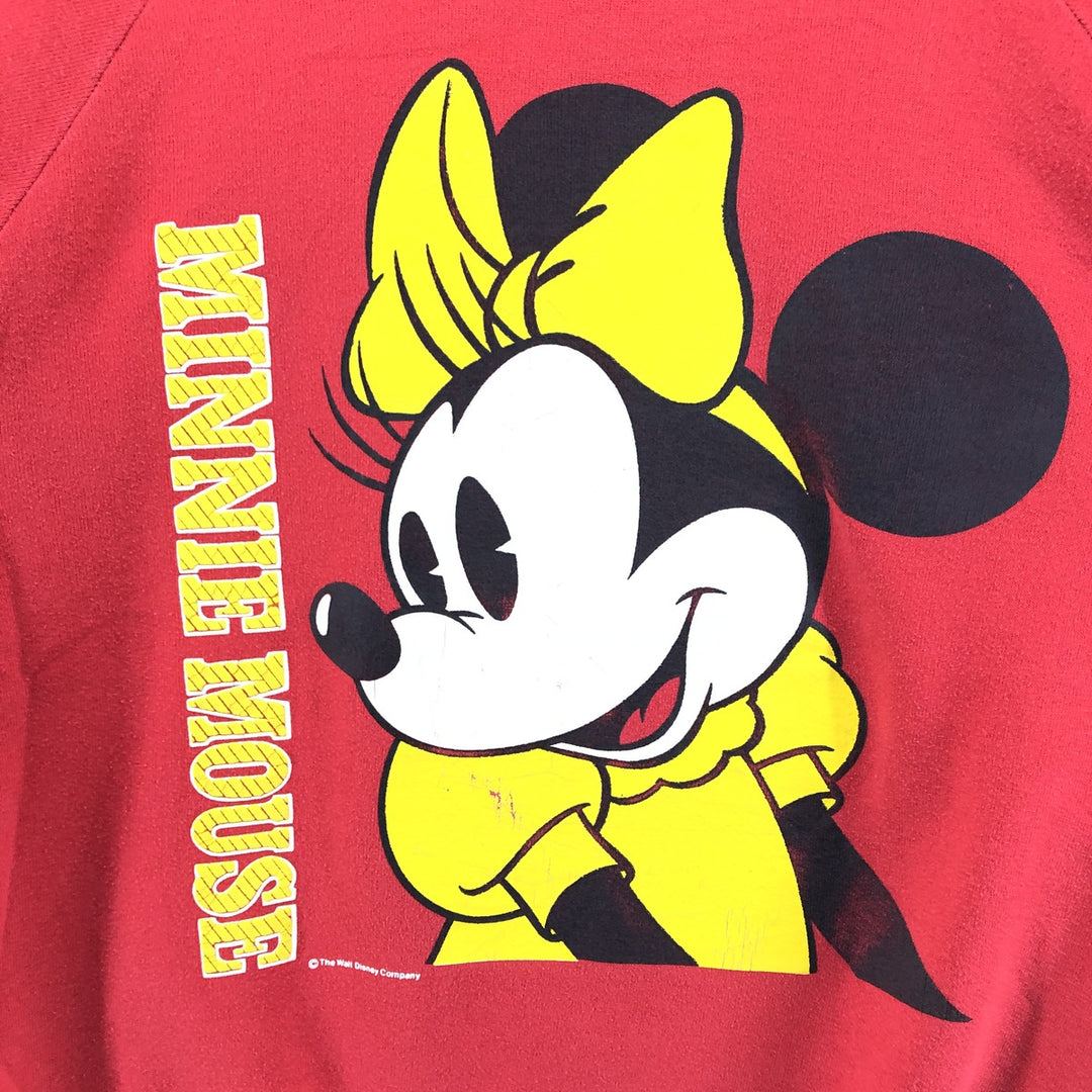 Vintage 90'S America's Favorite Minnie Mouse character sweatshirt, Made in USA, Men's XL cotton red type Vintage Second Hand