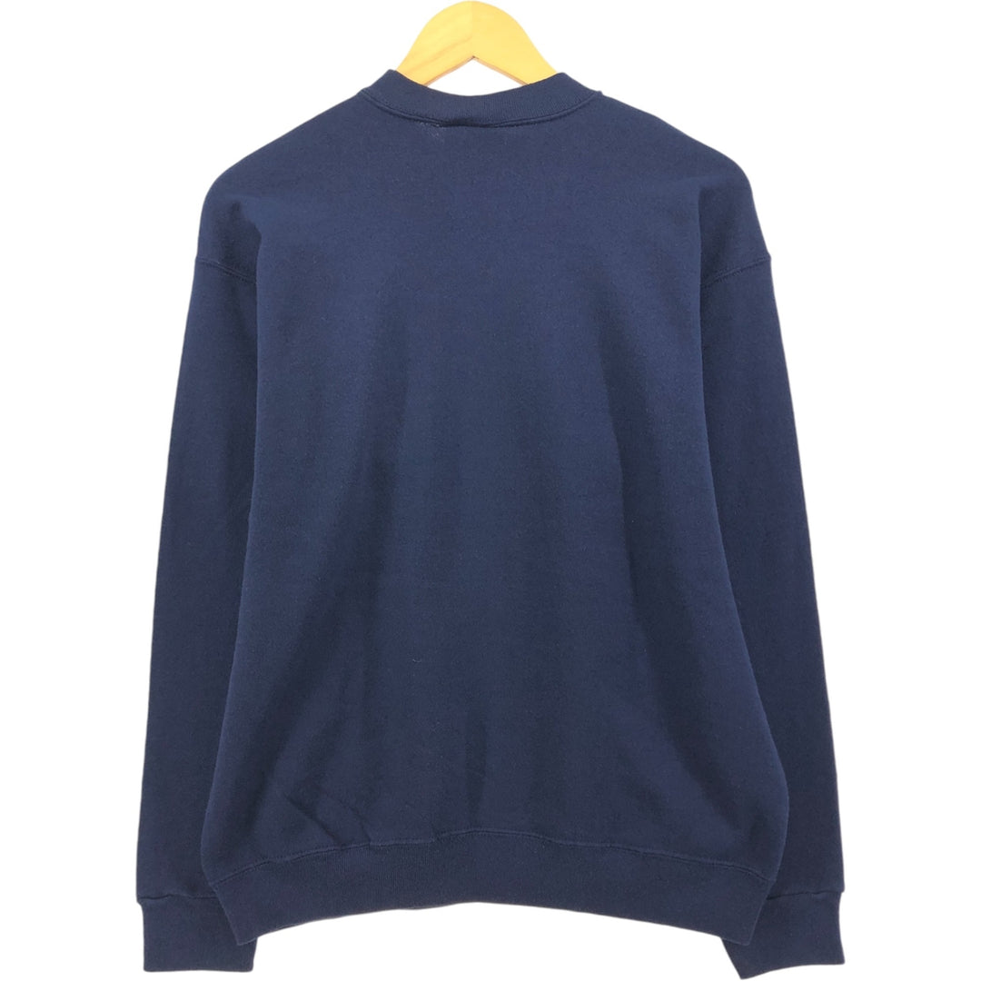 90'S Belvaceen Mickey Mouse character sweatshirt, Made in USA, Men's size L cotton navy blue type Vintage Second Hand