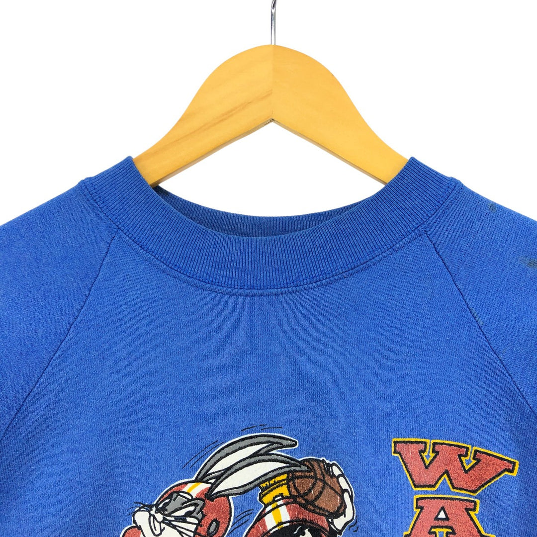 90'S Looney Tunes character sweatshirt, men's size XL, featuring the NFL Washington Redskins unclear blue type Vintage Second Hand