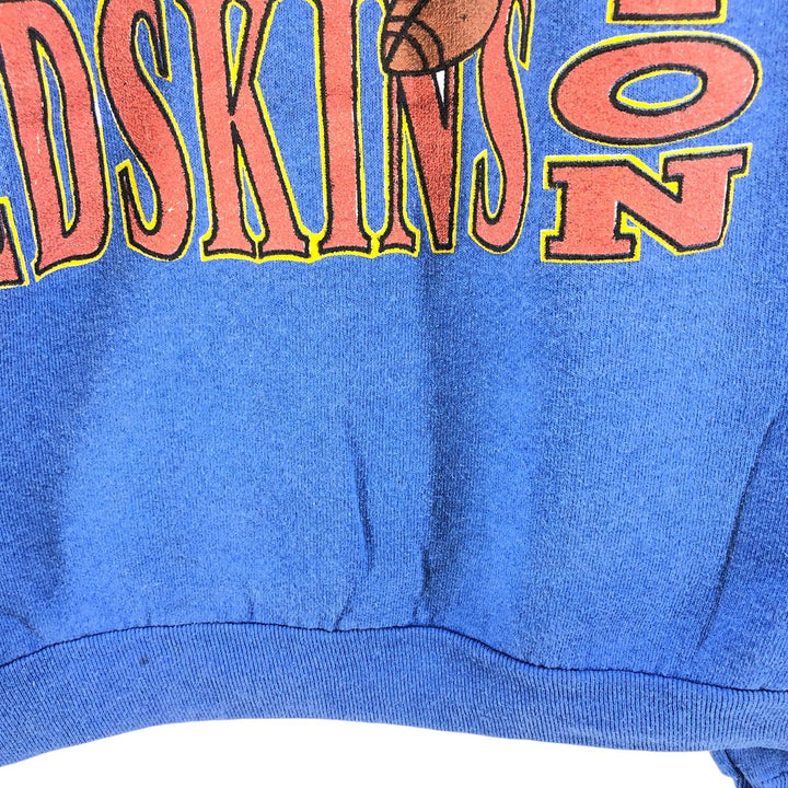90'S Looney Tunes character sweatshirt, men's size XL, featuring the NFL Washington Redskins unclear blue type Vintage Second Hand
