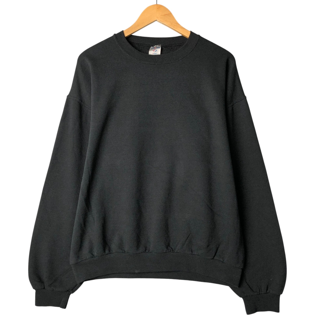 90s~00'S Jerzees Plain Blank Sweatshirt Trainer Men's Size L Vintage cotton black type Vintage Second Hand