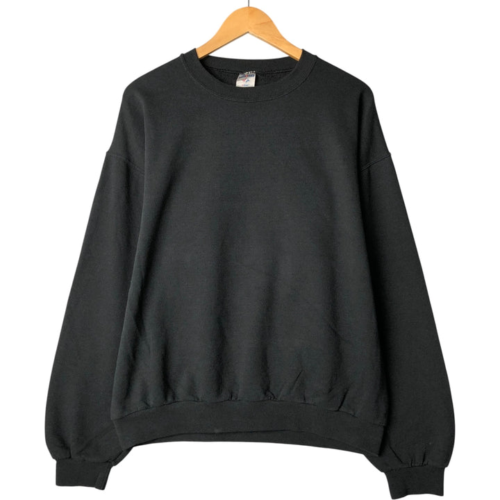 90s~00'S Jerzees Plain Blank Sweatshirt Trainer Men's Size L Vintage cotton black type Vintage Second Hand