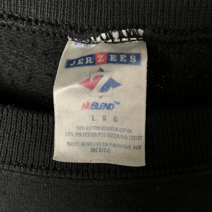 90s~00'S Jerzees Plain Blank Sweatshirt Trainer Men's Size L Vintage cotton black type Vintage Second Hand