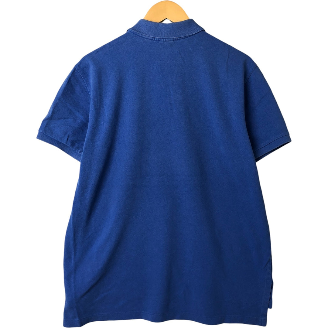 Ralph Lauren POLO by Ralph Lauren short sleeve polo shirt, men's XL size cotton blue type Vintage Second Hand