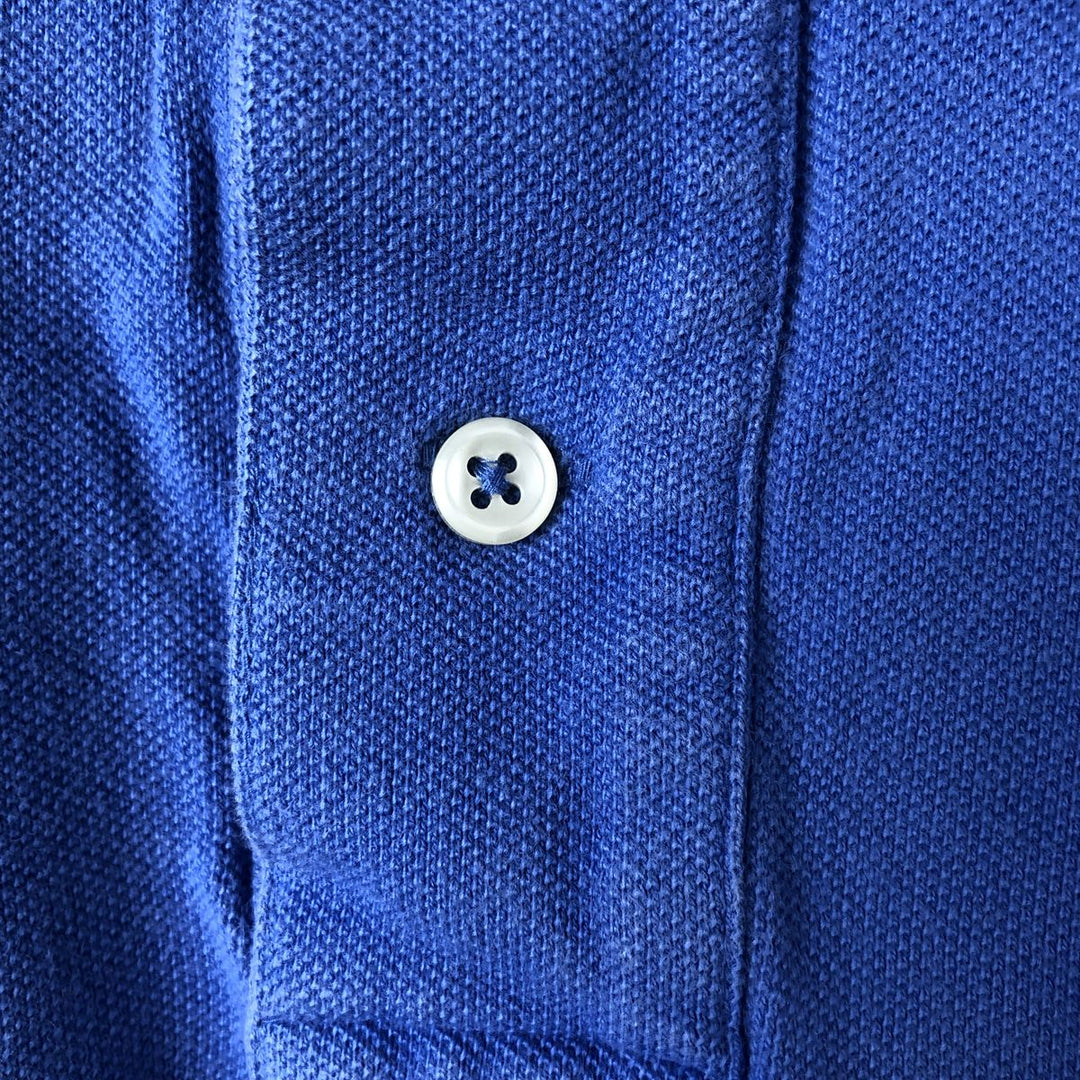 Ralph Lauren POLO by Ralph Lauren short sleeve polo shirt, men's XL size cotton blue type Vintage Second Hand