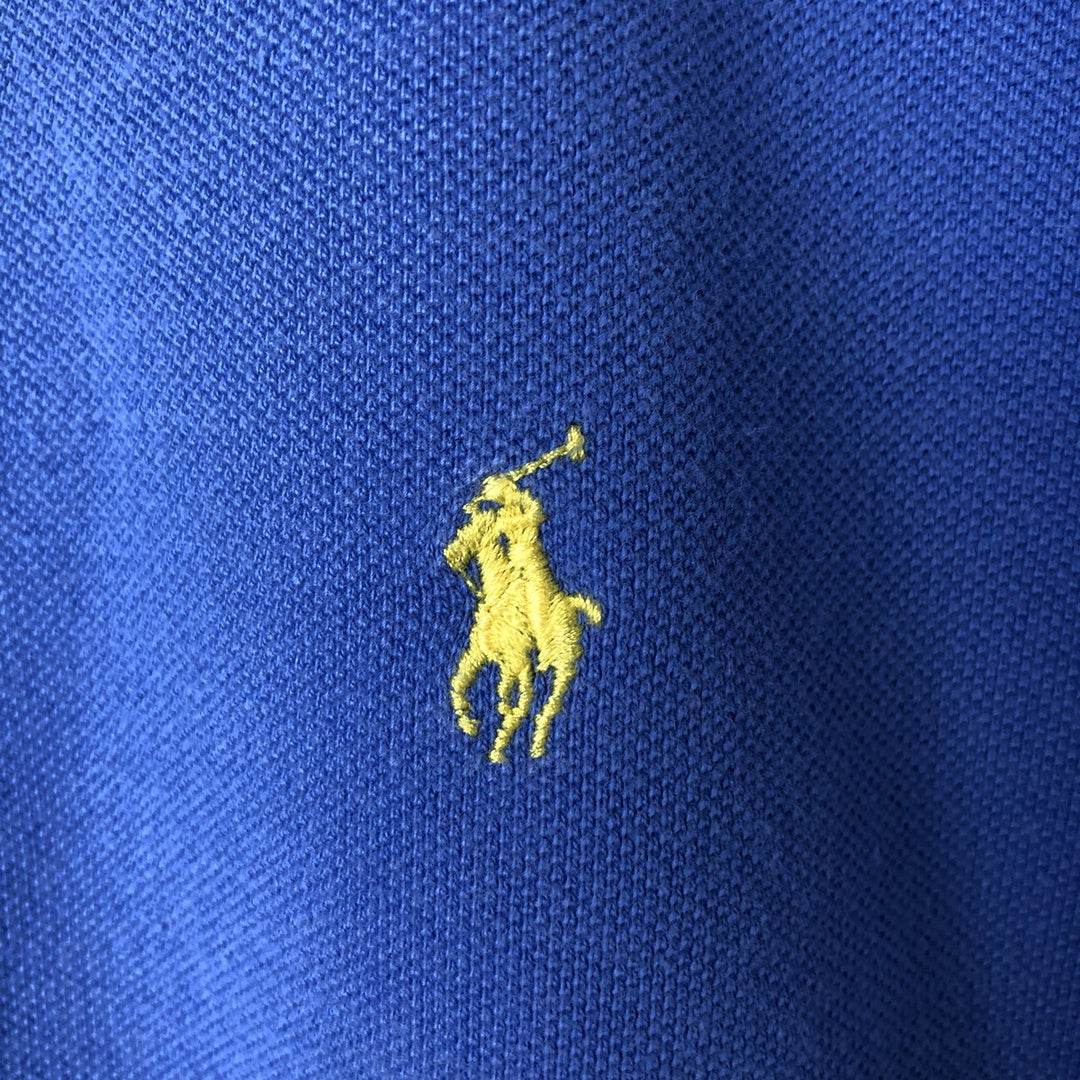 Ralph Lauren POLO by Ralph Lauren short sleeve polo shirt, men's XL size cotton blue type Vintage Second Hand