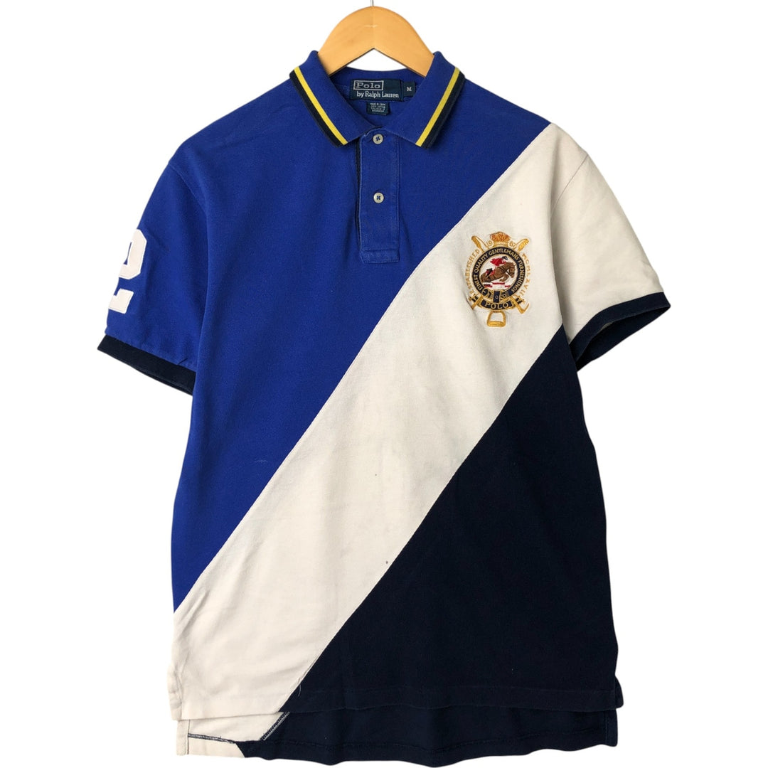 Ralph Lauren POLO by Ralph Lauren short sleeve polo shirt, men's size M cotton blue type Vintage Second Hand