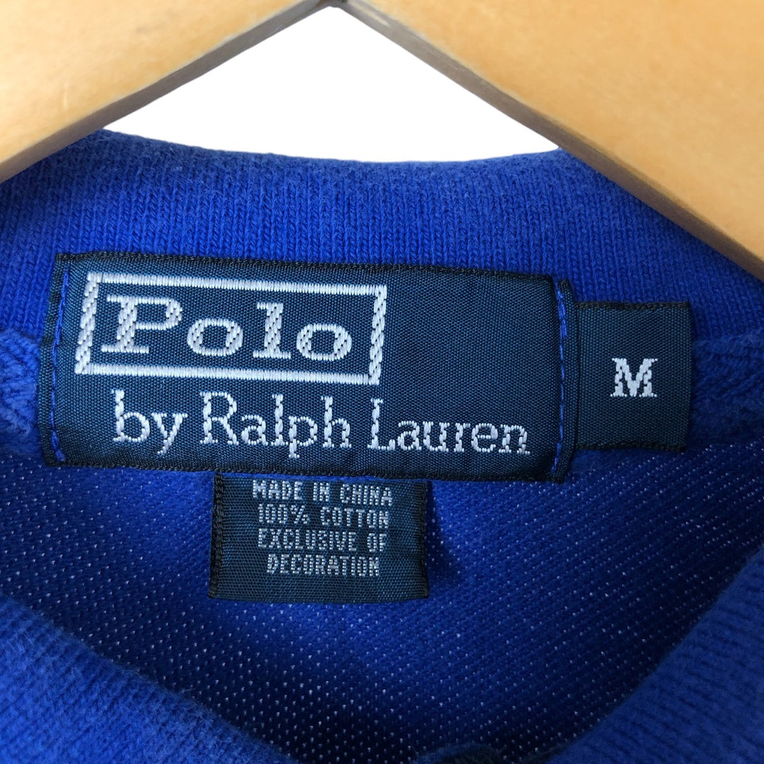 Ralph Lauren POLO by Ralph Lauren short sleeve polo shirt, men's size M cotton blue type Vintage Second Hand