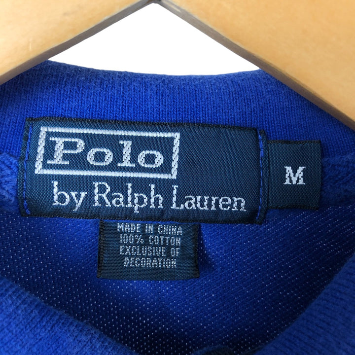 Ralph Lauren POLO by Ralph Lauren short sleeve polo shirt, men's size M cotton blue type Vintage Second Hand