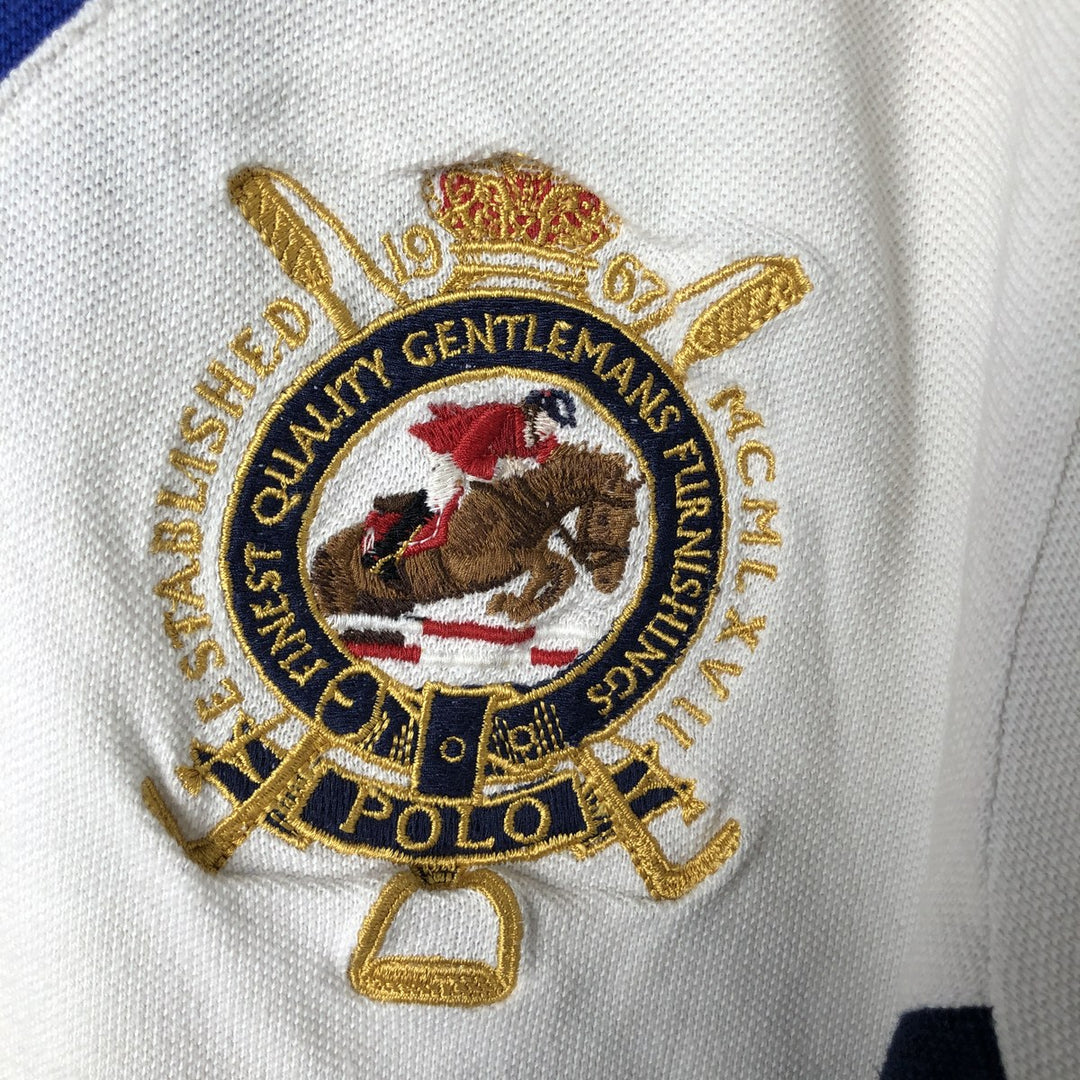 Ralph Lauren POLO by Ralph Lauren short sleeve polo shirt, men's size M cotton blue type Vintage Second Hand
