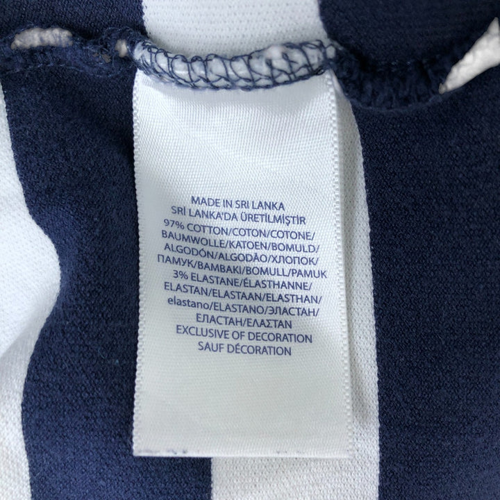 Ralph Lauren POLO GOLF Short Sleeve Striped Polo Shirt Men's Size L cotton navy blue type Vintage Second Hand