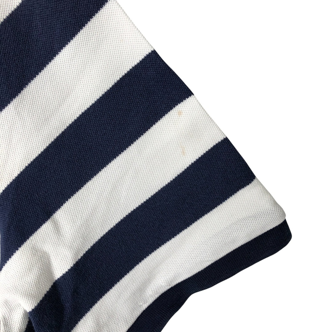 Ralph Lauren POLO GOLF Short Sleeve Striped Polo Shirt Men's Size L cotton navy blue type Vintage Second Hand