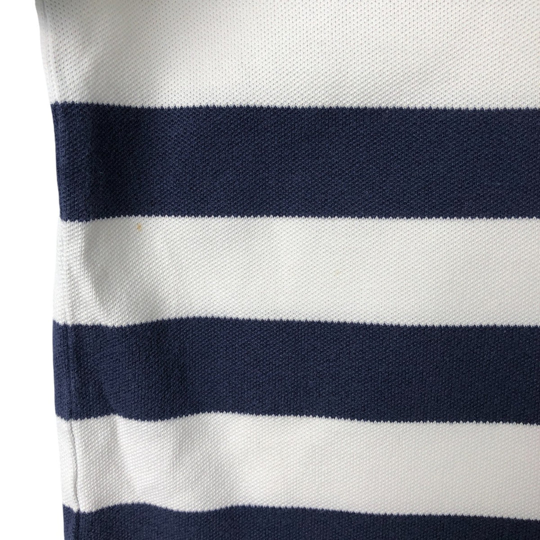 Ralph Lauren POLO GOLF Short Sleeve Striped Polo Shirt Men's Size L cotton navy blue type Vintage Second Hand