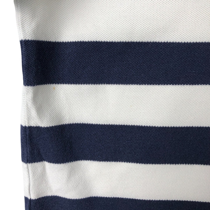Ralph Lauren POLO GOLF Short Sleeve Striped Polo Shirt Men's Size L cotton navy blue type Vintage Second Hand