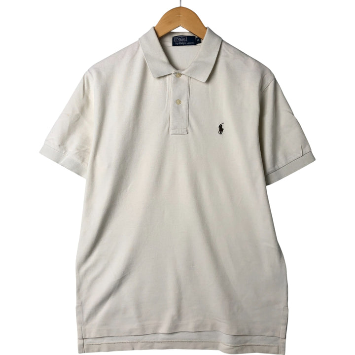 Ralph Lauren POLO by Ralph Lauren short sleeve polo shirt, men's size M cotton white type Vintage Second Hand