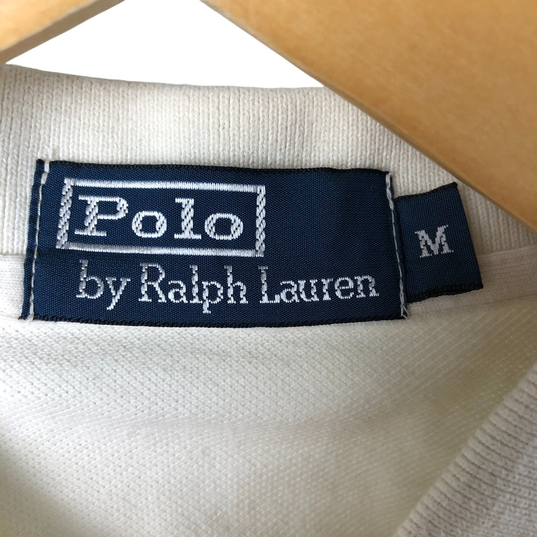 Ralph Lauren POLO by Ralph Lauren short sleeve polo shirt, men's size M cotton white type Vintage Second Hand