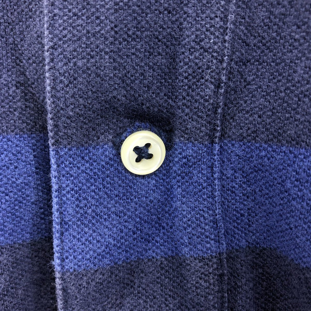Ralph Lauren POLO by Ralph Lauren short sleeve striped polo shirt, men's size L cotton navy blue type Vintage Second Hand