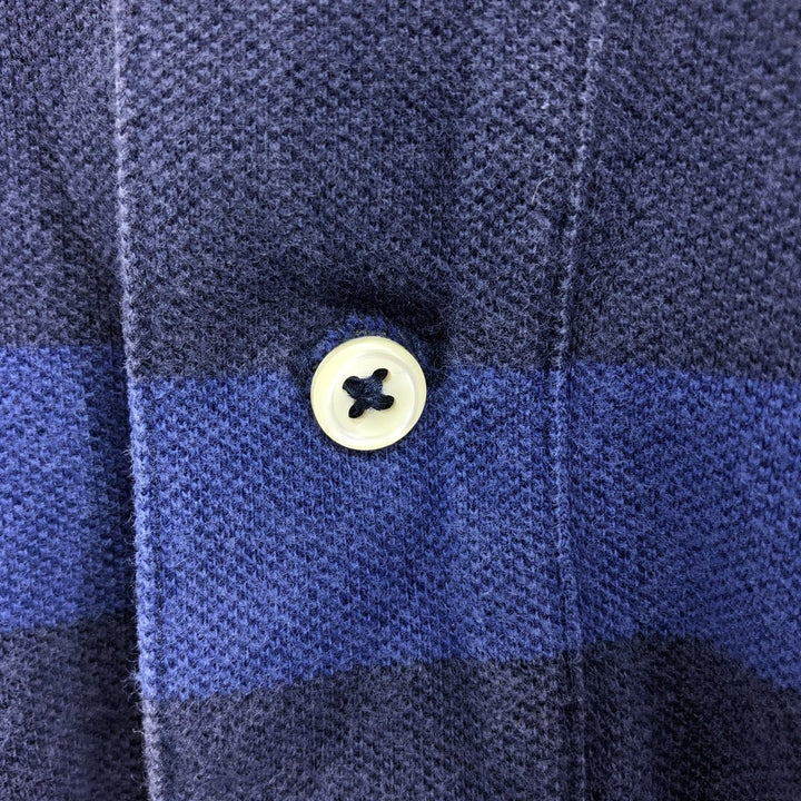 Ralph Lauren POLO by Ralph Lauren short sleeve striped polo shirt, men's size L cotton navy blue type Vintage Second Hand