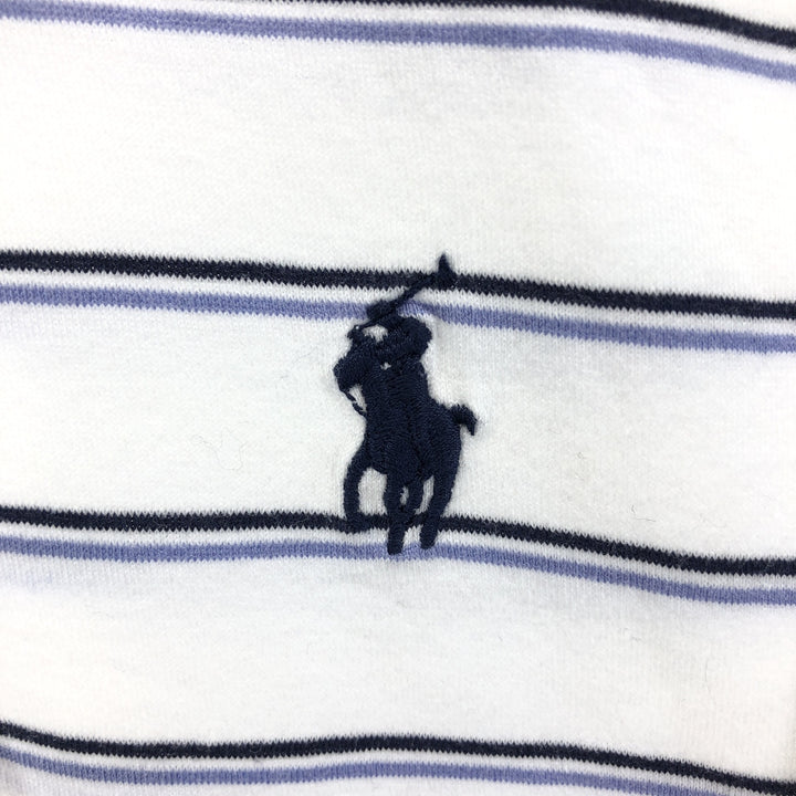 Ralph Lauren POLO GOLF Polo Golf Short Sleeve Border Polo Shirt Men's L Size Short Sleeve Pima Cotton white type Vintage Second Hand