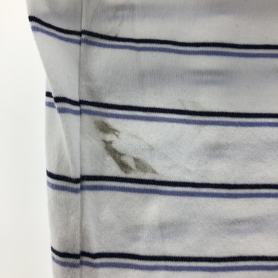 Ralph Lauren POLO GOLF Polo Golf Short Sleeve Border Polo Shirt Men's L Size Short Sleeve Pima Cotton white type Vintage Second Hand