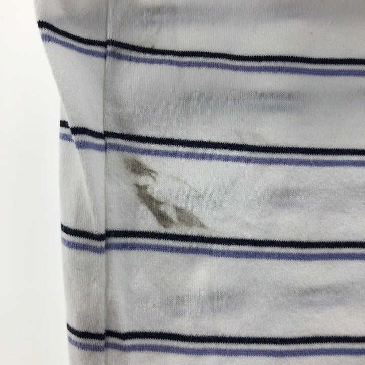 Ralph Lauren POLO GOLF Polo Golf Short Sleeve Border Polo Shirt Men's L Size Short Sleeve Pima Cotton white type Vintage Second Hand