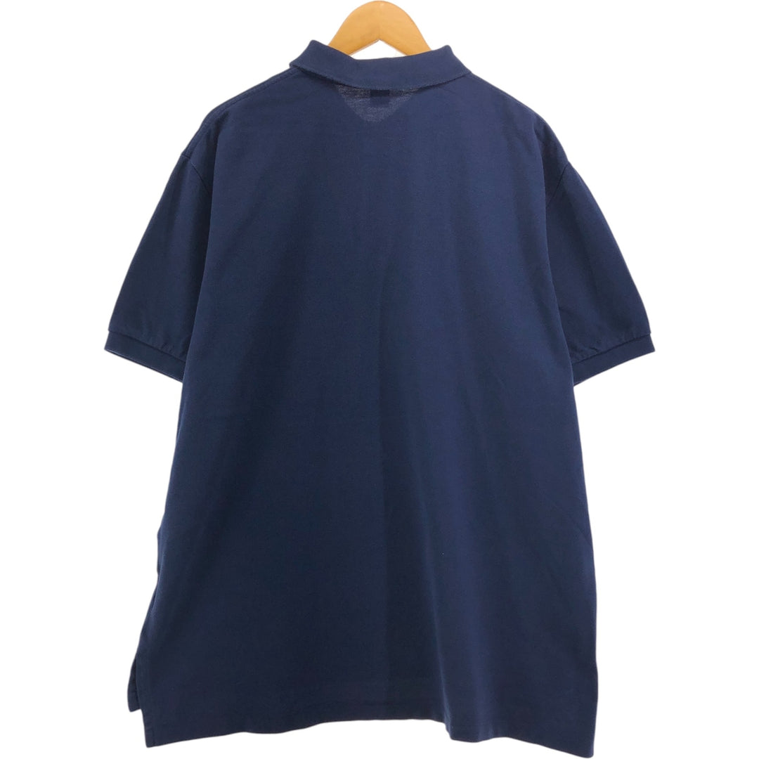Ralph Lauren POLO by Ralph Lauren short sleeve polo shirt, men's size XXL cotton navy blue type Vintage Second Hand