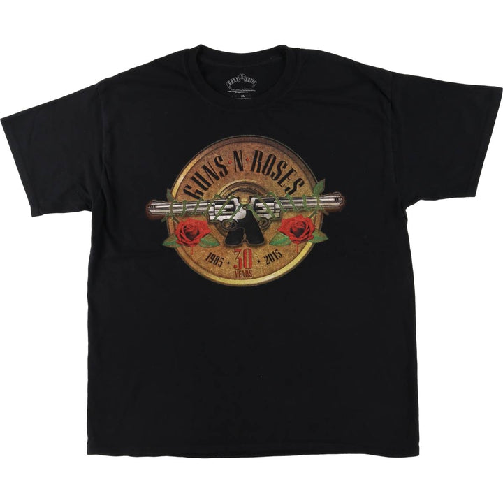 Guns N' Roses Band T-shirt, Made in the UK, Men's XL size cotton black type Vintage Second Hand