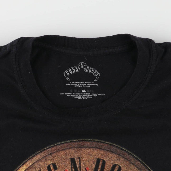 Guns N' Roses Band T-shirt, Made in the UK, Men's XL size cotton black type Vintage Second Hand