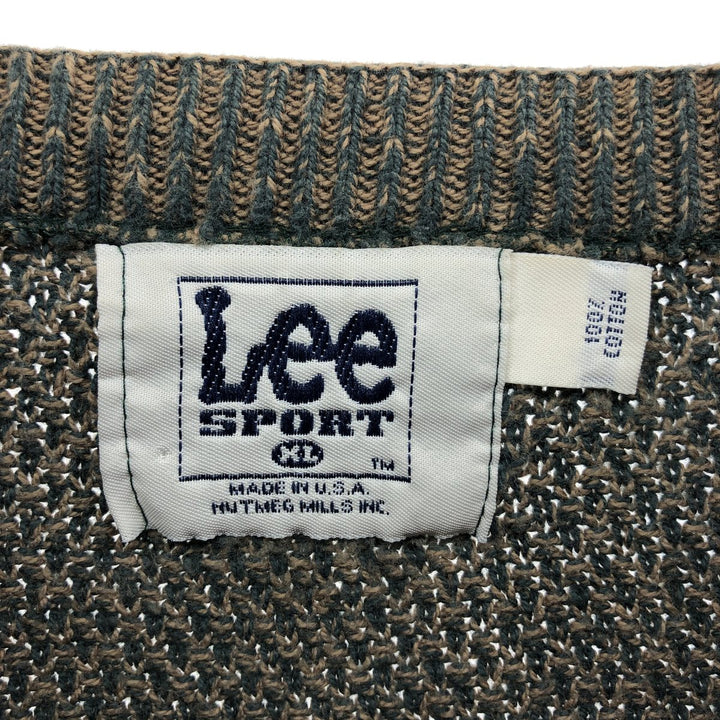 Vintage 90'S Lee SPORT NFL Green Bay Packers Cotton Knit Sweater, Made in USA, Men's Size XL cotton Green type dark green Vintage Second Hand