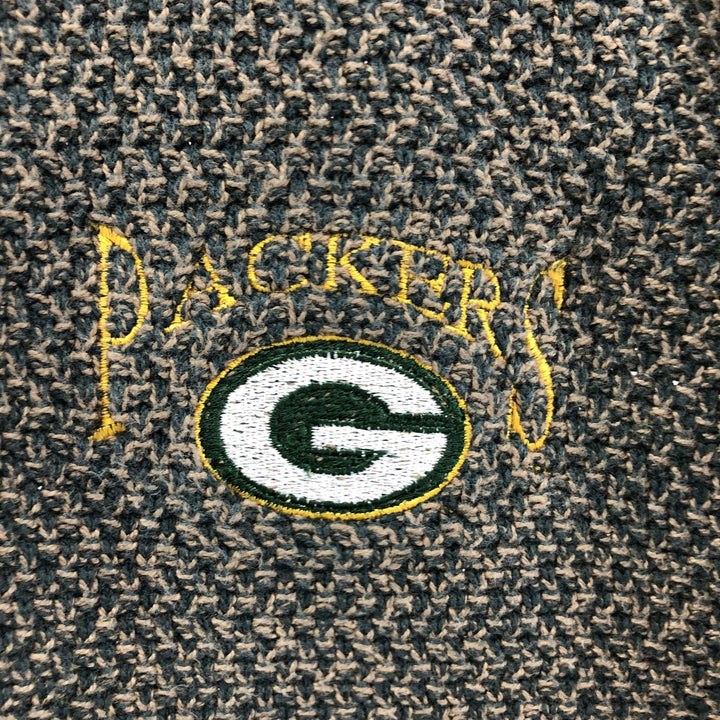 Vintage 90'S Lee SPORT NFL Green Bay Packers Cotton Knit Sweater, Made in USA, Men's Size XL cotton Green type dark green Vintage Second Hand