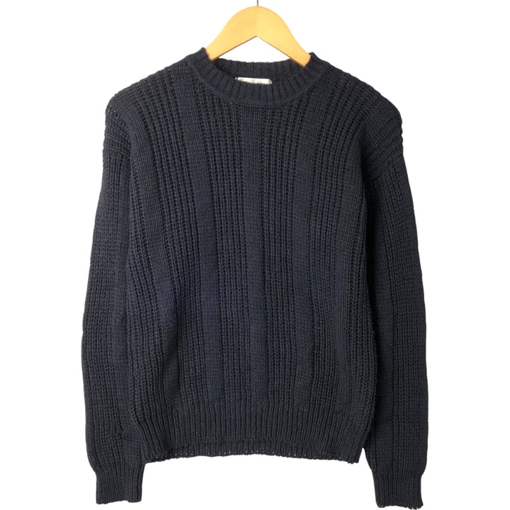 90s-00'S Arrow SPORT Ribbed Acrylic Knit Sweater, Men's Size Medium, Vintage acrylic navy blue type Vintage Second Hand