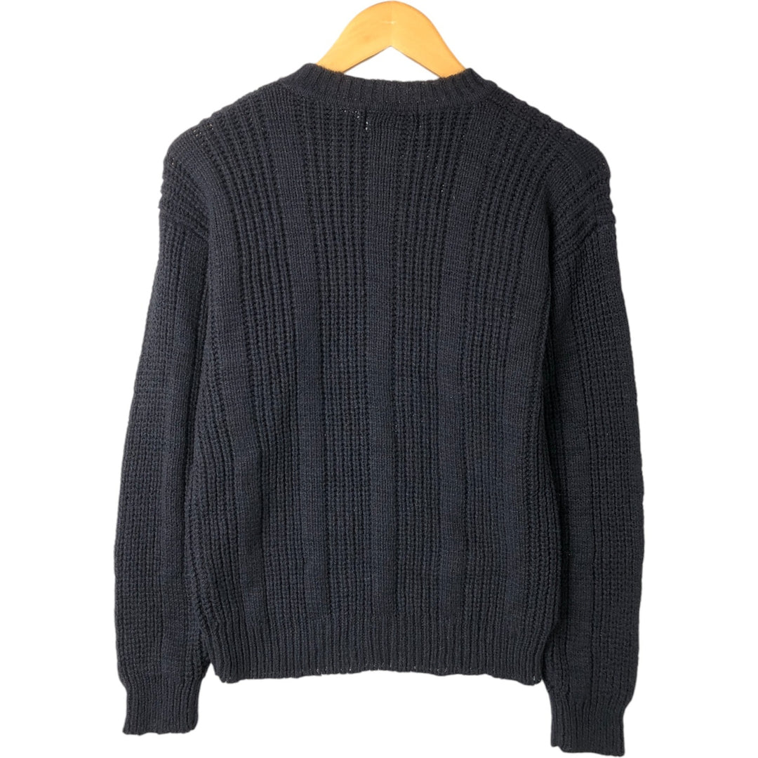 90s-00'S Arrow SPORT Ribbed Acrylic Knit Sweater, Men's Size Medium, Vintage acrylic navy blue type Vintage Second Hand