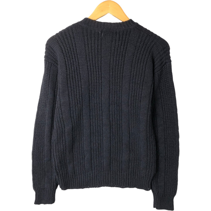 90s-00'S Arrow SPORT Ribbed Acrylic Knit Sweater, Men's Size Medium, Vintage acrylic navy blue type Vintage Second Hand