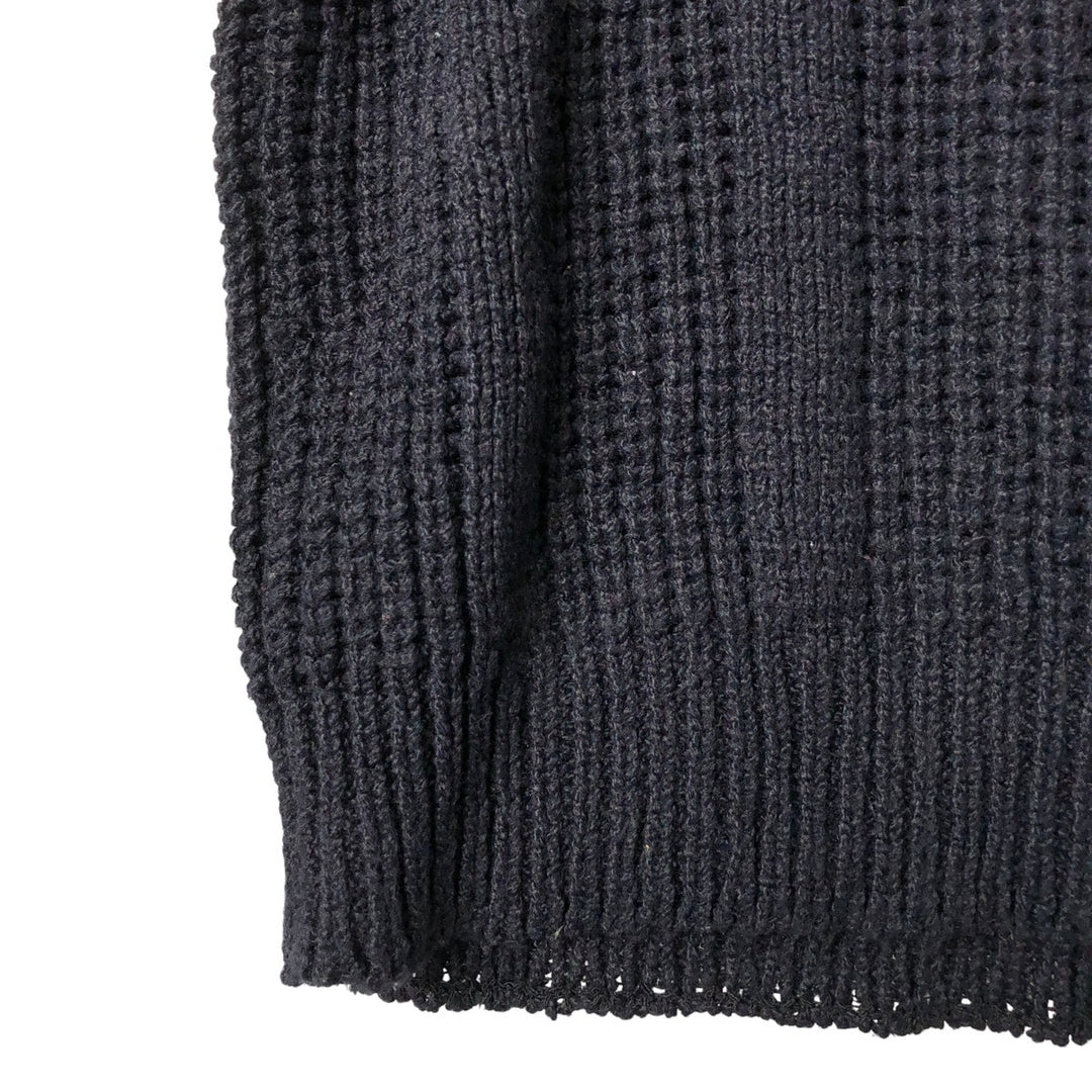 90s-00'S Arrow SPORT Ribbed Acrylic Knit Sweater, Men's Size Medium, Vintage acrylic navy blue type Vintage Second Hand