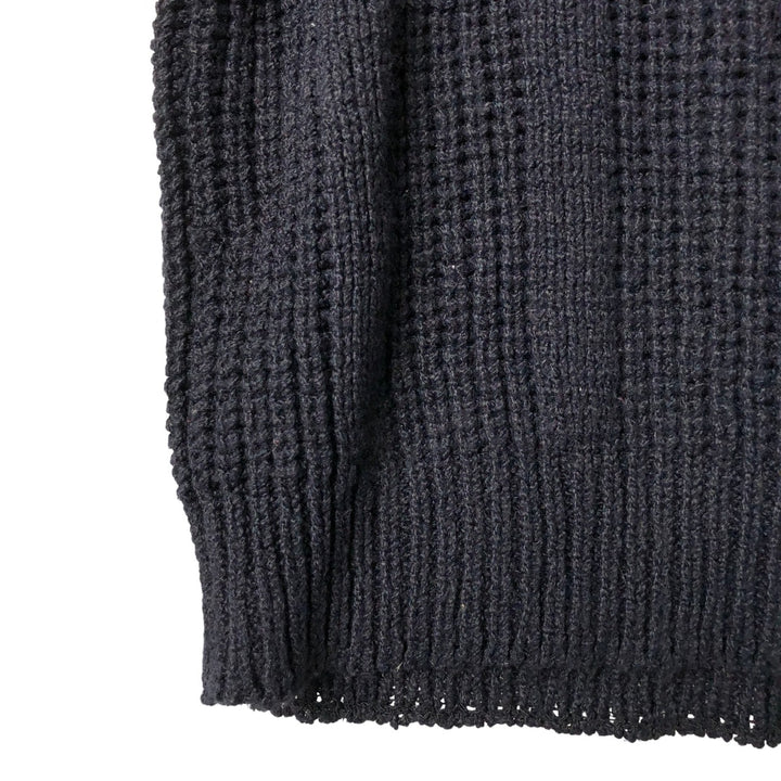 90s-00'S Arrow SPORT Ribbed Acrylic Knit Sweater, Men's Size Medium, Vintage acrylic navy blue type Vintage Second Hand