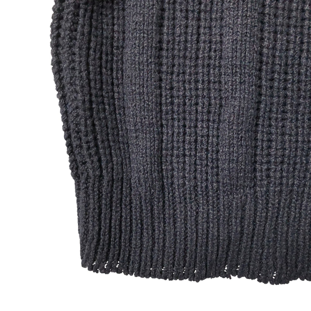 90s-00'S Arrow SPORT Ribbed Acrylic Knit Sweater, Men's Size Medium, Vintage acrylic navy blue type Vintage Second Hand