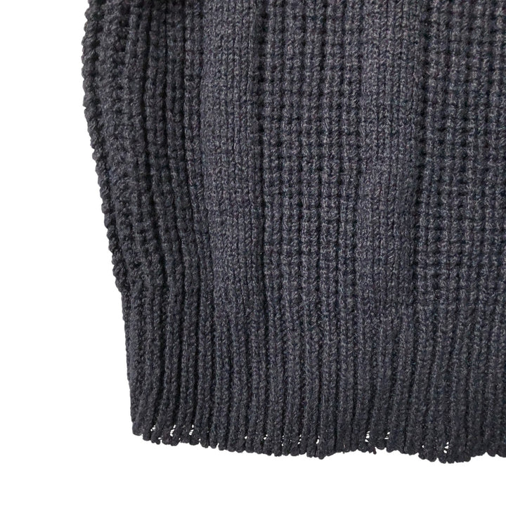 90s-00'S Arrow SPORT Ribbed Acrylic Knit Sweater, Men's Size Medium, Vintage acrylic navy blue type Vintage Second Hand