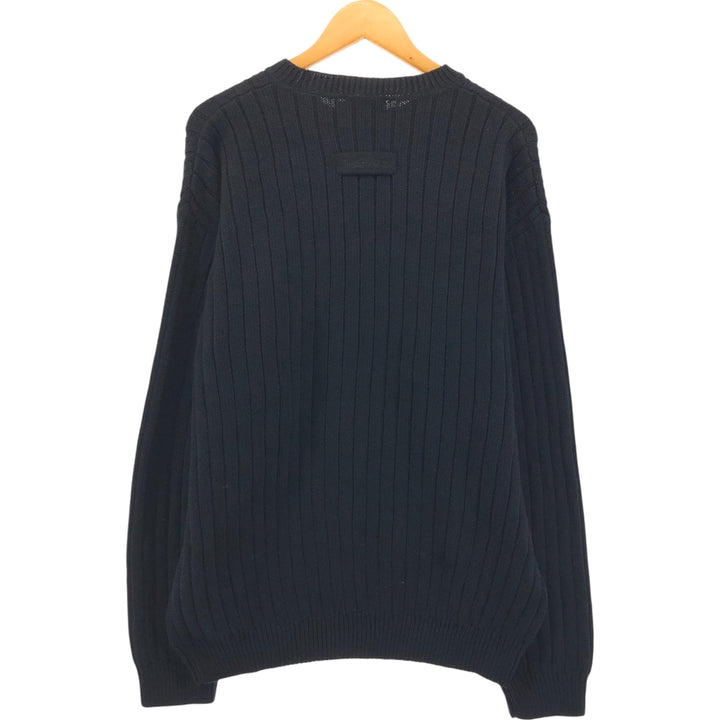90s-00'S Timberland Ribbed Cotton Knit Sweater, Men's Size XL cotton black type Vintage Second Hand