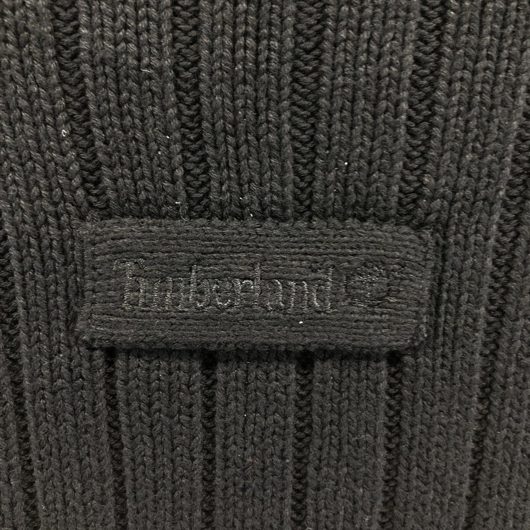 90s-00'S Timberland Ribbed Cotton Knit Sweater, Men's Size XL cotton black type Vintage Second Hand