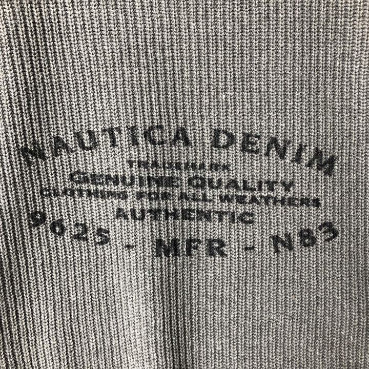 NAUTICA Roll Neck Cotton Knit Sweater, Men's Size L Lamy gray type Vintage Second Hand