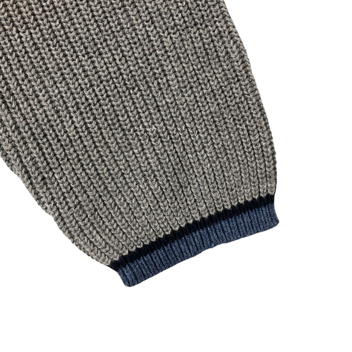 NAUTICA Roll Neck Cotton Knit Sweater, Men's Size L Lamy gray type Vintage Second Hand