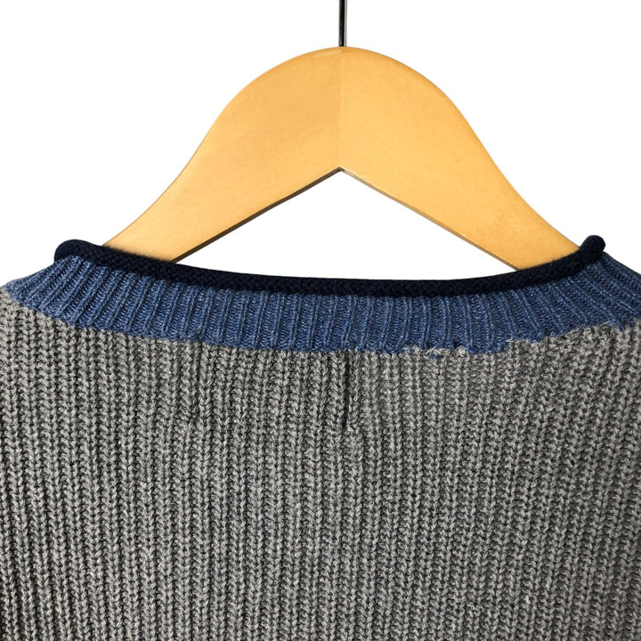 NAUTICA Roll Neck Cotton Knit Sweater, Men's Size L Lamy gray type Vintage Second Hand