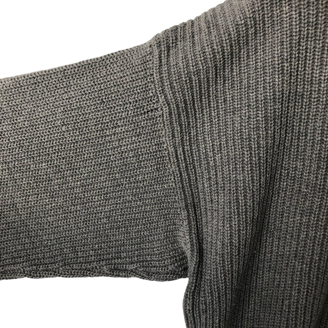 NAUTICA Roll Neck Cotton Knit Sweater, Men's Size L Lamy gray type Vintage Second Hand