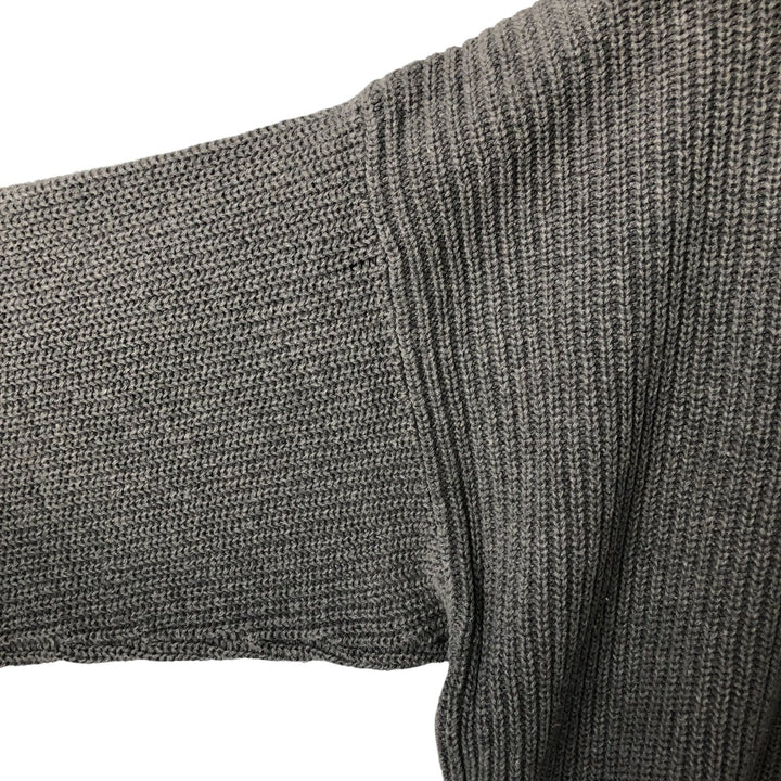 NAUTICA Roll Neck Cotton Knit Sweater, Men's Size L Lamy gray type Vintage Second Hand