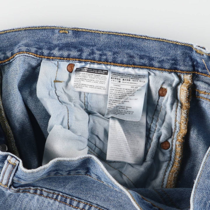 Levi's 501 straight denim pants for men, size W34 cotton blue type Vintage Second Hand