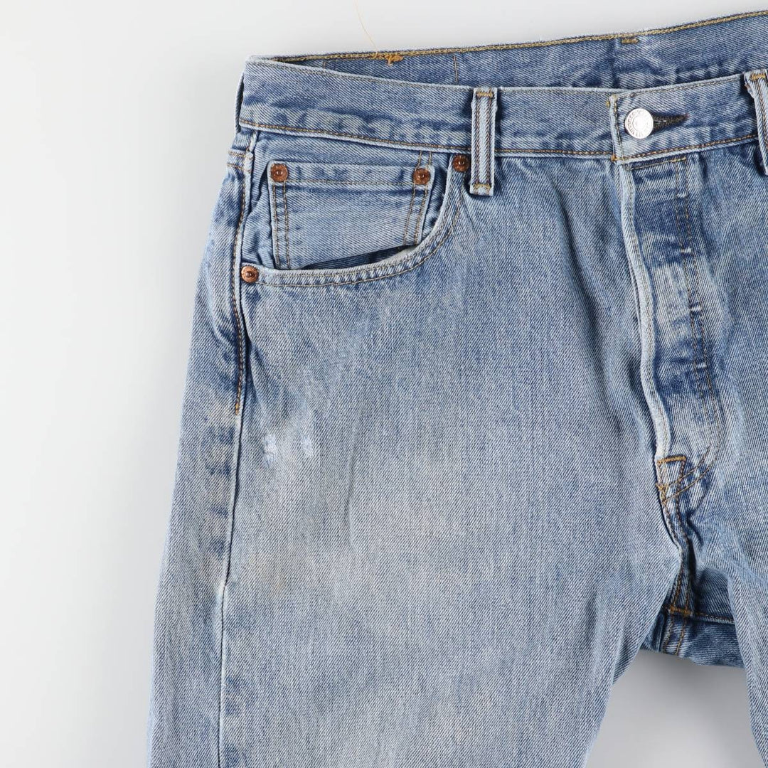 Levi's 501 straight denim pants for men, size W34 cotton blue type Vintage Second Hand
