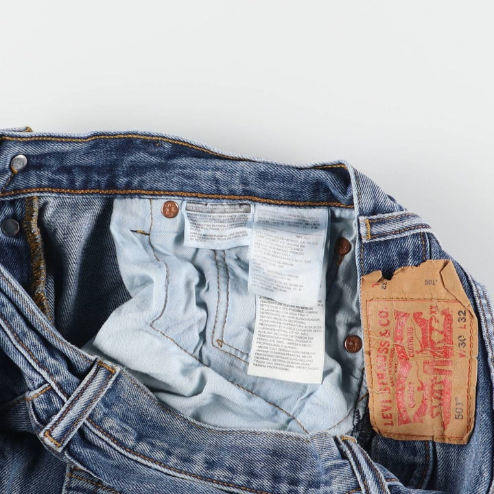 Levi's 501 straight denim pants for men, equivalent to w31 cotton blue type Vintage Second Hand