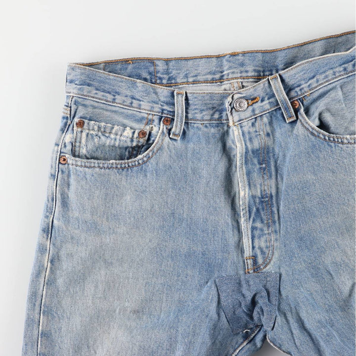 Levi's 501 straight denim pants for men, size W34 cotton blue type Vintage Second Hand