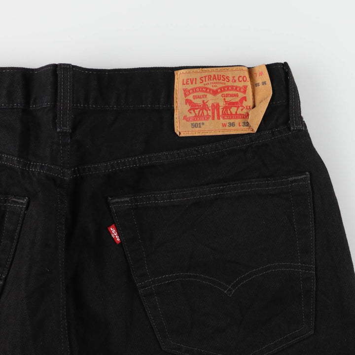 Levi's 501 Black Denim Straight Denim Pants Men's W36 cotton black type Vintage Second Hand