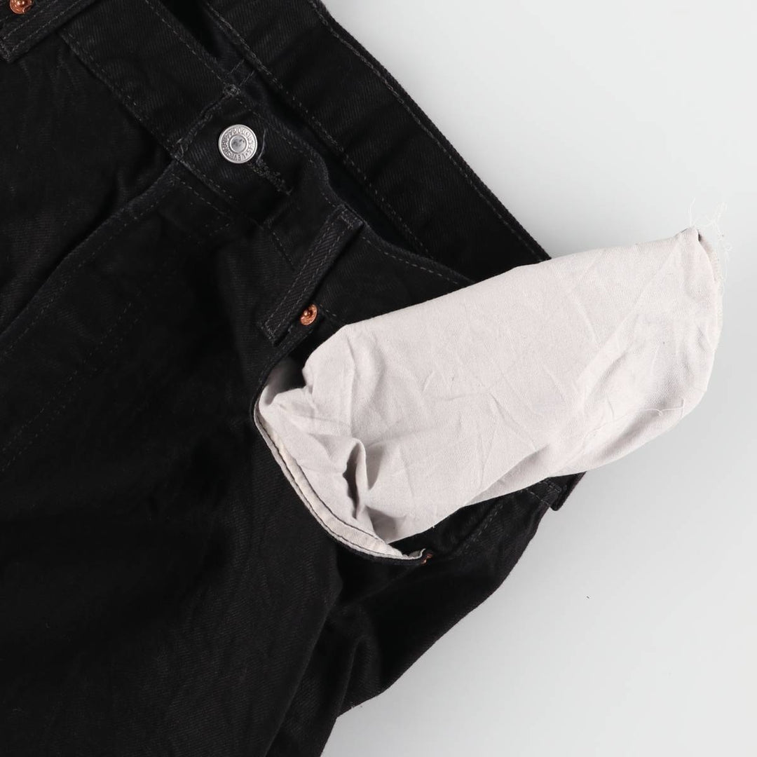 Levi's 501 Black Denim Straight Denim Pants Men's W36 cotton black type Vintage Second Hand
